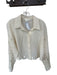 H&M Size M Cream Linen Long Sleeve Cut Outs Button Down Cropped Top Cream / M