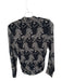 Farm Rio Size M Black & Tan Polyester Mock Neck Tigers Long Sleeve Top Black & Tan / M
