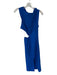 Zara Size M Electric Blue Cotton Blend Sleeveless Cut Out Sides Maxi Dress Electric Blue / M