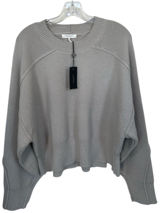 Rag & Bone Size L Grey cotton, polyester, wool Knit Long Sleeve Sweater Grey / L