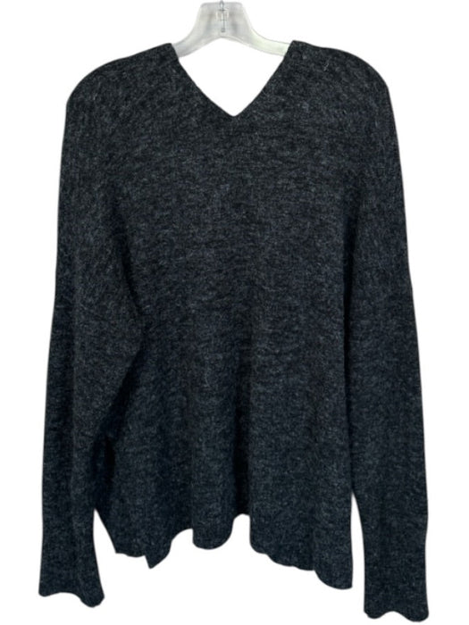 Kerisma Size Est L Black Heathered Long Sleeve V Neck Sweater Black / Est L