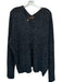 Kerisma Size Est L Black Heathered Long Sleeve V Neck Sweater Black / Est L