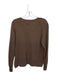AYR Size M Brown Cashmere Knit V Neck Long Sleeve Sweater Brown / M
