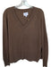 AYR Size M Brown Cashmere Knit V Neck Long Sleeve Sweater Brown / M
