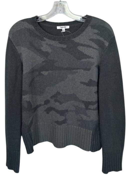 Splendid Collection Size M Dark Green viscose, nylon, cotton, wook Camo Sweater Dark Green / M
