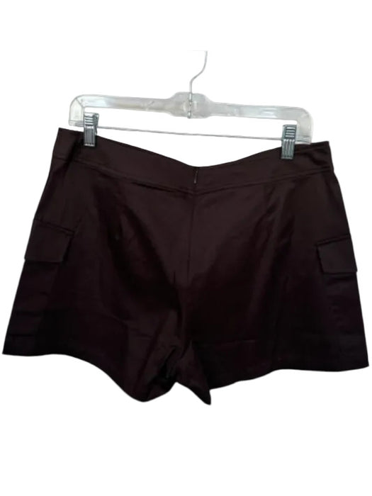 Zara Size L Brown Cotton Wrap & button Pockets Mini Skort Brown / L