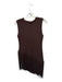 Zara Size M Brown Polyester Blend Knit Tassel Hem Asymetrical Sleeveless Top Brown / M