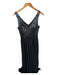 Aidan Mattox Size 4 Black Polyester Vegan Leather Sleeveless Gown Black / 4