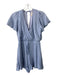 Altar'd State Size S Powder Blue Nylon Blend V Neck & Back Tie Back Romper Powder Blue / S