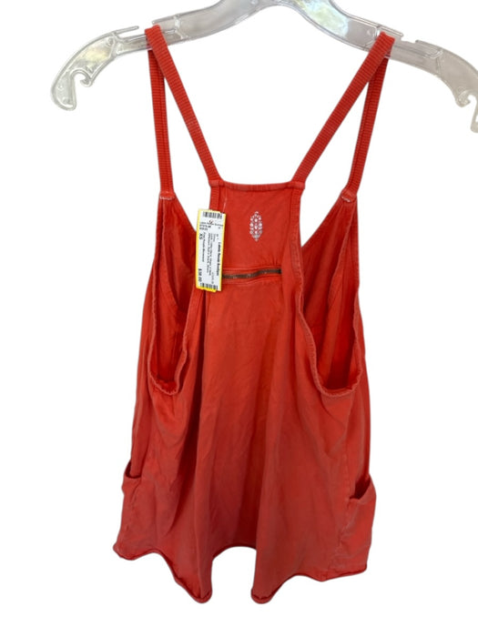 Free People Movement Size XS coral Cotton Blend Straps V Neck Athleisure Dress coral / XS