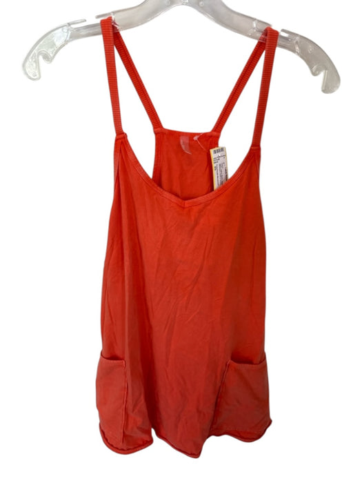 Free People Movement Size XS coral Cotton Blend Straps V Neck Athleisure Dress coral / XS