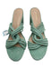 Stuart Weitzman Shoe Size 8 Mint Suede Block Heel Multi Strand Open Back Sandals Mint / 8