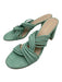 Stuart Weitzman Shoe Size 8 Mint Suede Block Heel Multi Strand Open Back Sandals Mint / 8