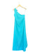 Crosby Size S Aqua Polyester One Shoulder Slit Maxi Dress Aqua / S