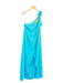 Crosby Size S Aqua Polyester One Shoulder Slit Maxi Dress Aqua / S