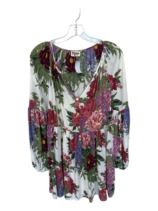 Show Me Your Mumu Size S White, Green & Multi Polyester Button Front Dress White, Green & Multi / S