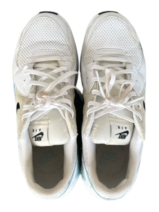 Nike Air Shoe Size 7.5 White & Blue Leather & Canvas Perforated Sneakers White & Blue / 7.5
