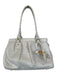 Brahmin White Leather Croc Embossed Top Handles Tassels Bag White / M