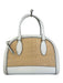 Kate Spade white & tan Leather & Wicker Top Handles Zip Close Bag white & tan / S