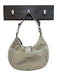Coach Tan & White Sateen Leather Shoulder Strap silver hardware Bag Tan & White / M