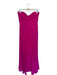 Ralph Lauren Evening Size 8 Magenta Polyester Strapless Layered Boning Midi Gown Magenta / 8