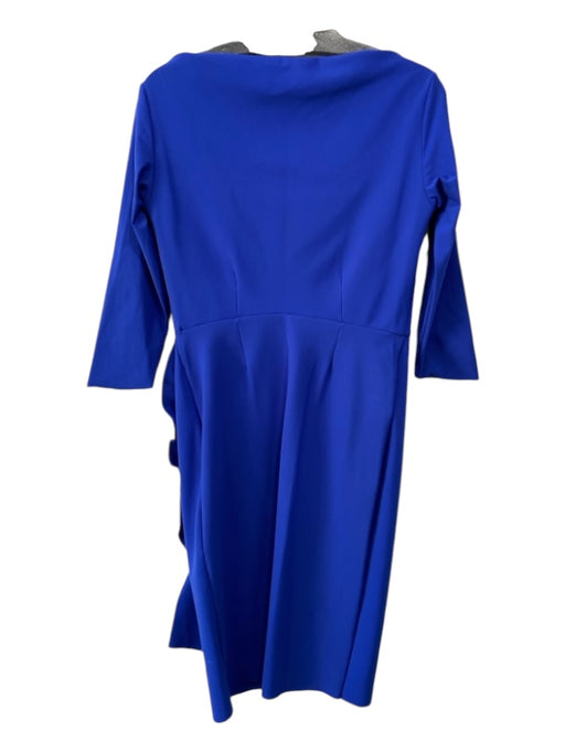 Chiara Boni Size 46 Cobalt Blue Polyamide Blend Wide Neck Gathered Side Dress Cobalt Blue / 46