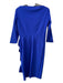 Chiara Boni Size 46 Cobalt Blue Polyamide Blend Wide Neck Gathered Side Dress Cobalt Blue / 46