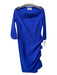 Chiara Boni Size 46 Cobalt Blue Polyamide Blend Wide Neck Gathered Side Dress Cobalt Blue / 46