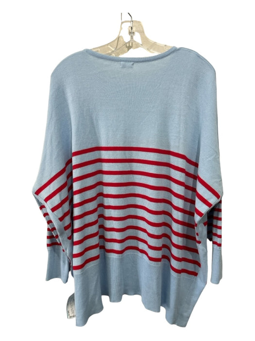 Mersea Size One Size Blue & Red Acrylic Blend Round Neck Long Sleeve Top Blue & Red / One Size