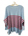 Mersea Size One Size Blue & Red Acrylic Blend Round Neck Long Sleeve Top Blue & Red / One Size