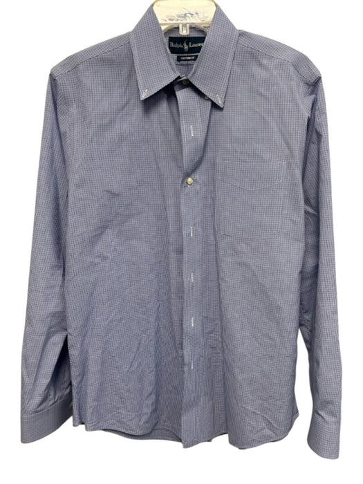 Ralph Lauren Size M Blue & White Cotton Plaid Button Down Long Sleeve Shirt Blue & White / M