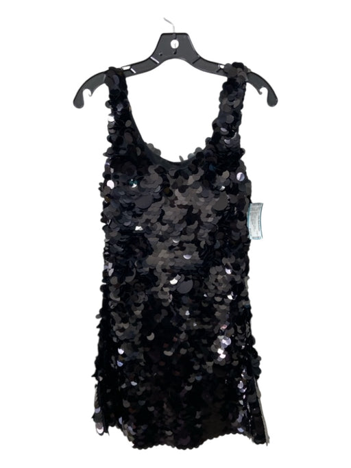 Cynthia Rowley Size XS Black Polyester Sequin Sleeveless Bias Cut Dress Black / XS