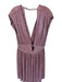 Sabina Musayev Size XL Pink Polyester Shoulder Pads Acordian Pleated Dress Pink / XL