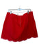 Ramy Brook Size 16 Red & Pink Cotton Blend Back Zip Scallopped Hem Mini Skirt Red & Pink / 16