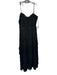 Gianni Bini Size 12 Black Polyester Spaghetti Strap Acordian Pleated Tiered Gown Black / 12