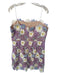 Elliott & Rose Size XXL Purple & Yellow Lace Strapless Flowers Back Zip Dress Purple & Yellow / XXL