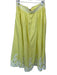 Cinq a Sept Size 14 Yellow & White Cotton Side Zip Lace Detail Maxi Skirt Yellow & White / 14