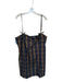 Hill House Size XXL Brown & Navy Polyester Blend Spaghetti Strap Plaid Dress Brown & Navy / XXL