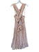 Ulla Johnson Size 12 Purple & Tan Cotton Sleeveless Plaid Keyhole Maxi Dress Purple & Tan / 12
