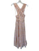 Ulla Johnson Size 12 Purple & Tan Cotton Sleeveless Plaid Keyhole Maxi Dress Purple & Tan / 12