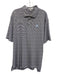 Peter Millar Size XL Black & White Synthetic Striped Polo Men's Short Sleeve Black & White / XL