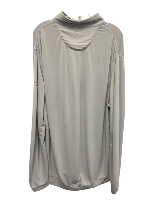 Peter Millar Size XL Gray Synthetic Solid Quarter Zip Men's Long Sleeve Shirt Gray / XL