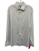 Peter Millar Size L White & Blue Synthetic Grid Button Up Long Sleeve Shirt White & Blue / L
