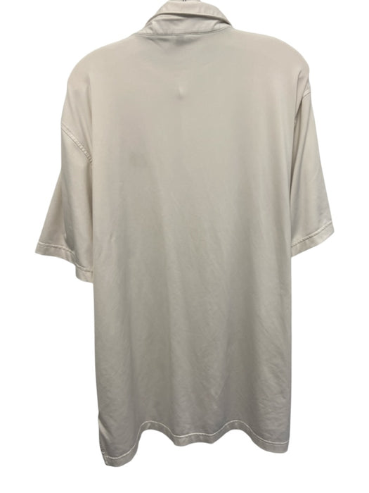 Peter Millar Size XL White Synthetic Masters Logo Polo Athleisure Short Sleeve White / XL