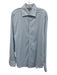 Peter Millar Size L Light Blue & White Synthetic Gingham Men's Long Sleeve Shirt Light Blue & White / L