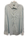 Peter Millar Size L White & Blue Synthetic Grid Button Up Long Sleeve Shirt White & Blue / L