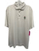 Peter Millar Size L White Synthetic Solid Polo Athleisure Men's Short Sleeve White / L