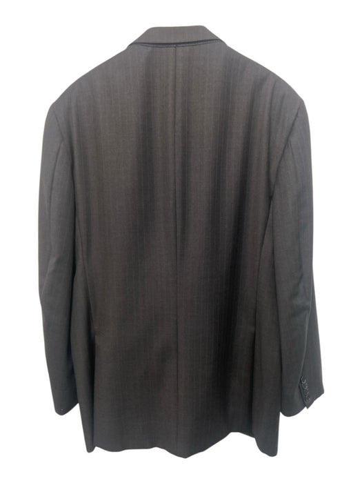 Zegna AS IS Gray Wool Striped 2 Button Men's Suit Gray / 44L