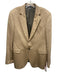 Burberry Beige Cotton Solid Notch Lapel 2 Button Men's Suit Beige / 54