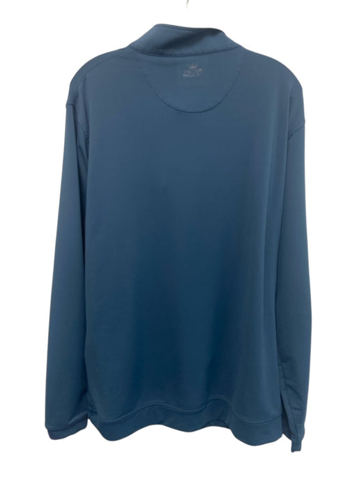 Peter Millar Size XL Blue Synthetic Solid Quarter Zip Men's Long Sleeve Shirt Blue / XL